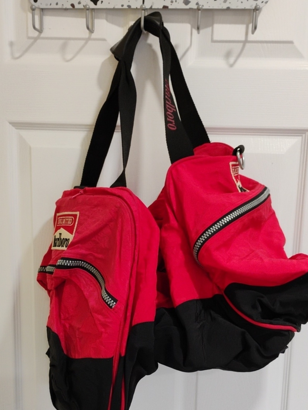 Marlboro Red and Black Duffel Sling Bag